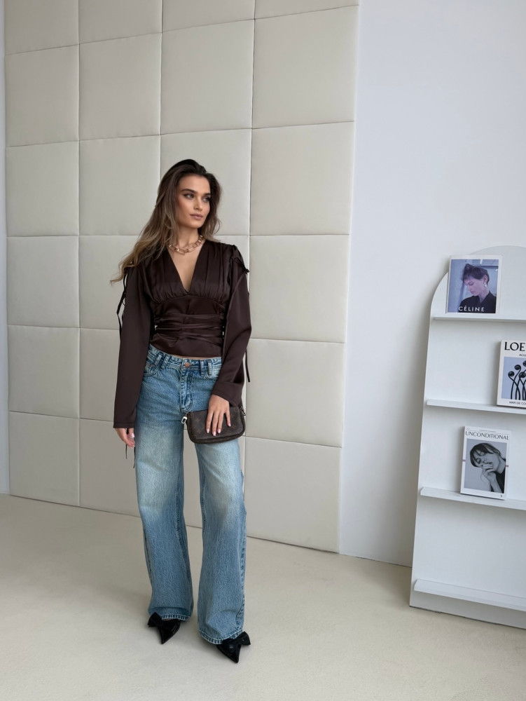 Блузка коричневая купить в Интернет-магазине Садовод База - цена 1500 руб Садовод интернет-каталог