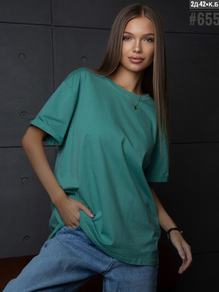 Женская футболка зеленая купить в Интернет-магазине Садовод База - цена 550 руб Садовод интернет-каталог