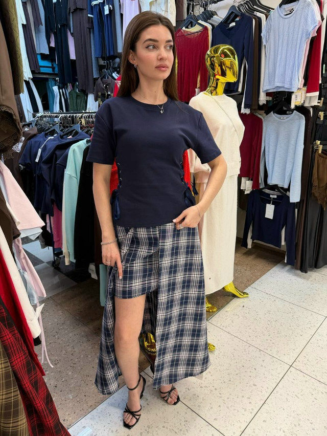 Женская футболка синяя купить в Интернет-магазине Садовод База - цена 1000 руб Садовод интернет-каталог