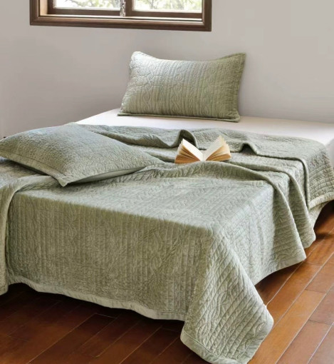 Покрывало стеганное на кровать с двумя наволочками САДОВОД официальный интернет-каталог