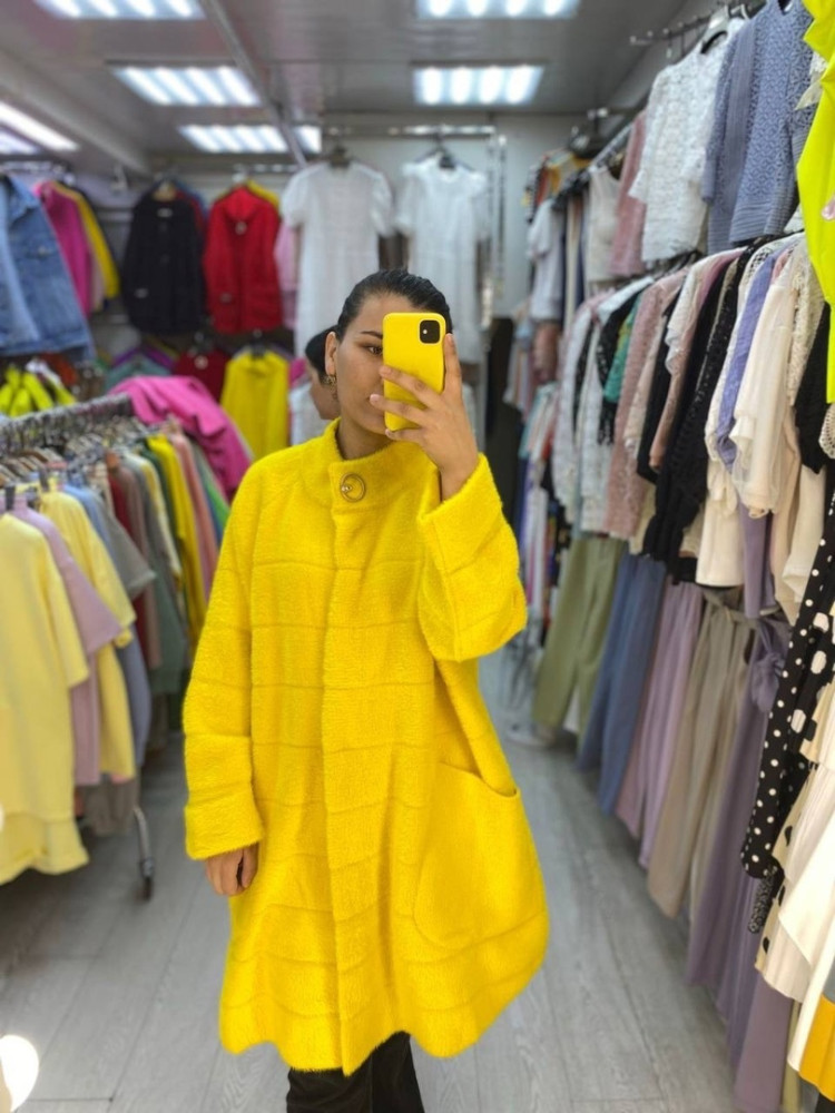 Женское пальто желтое купить в Интернет-магазине Садовод База - цена 3000 руб Садовод интернет-каталог