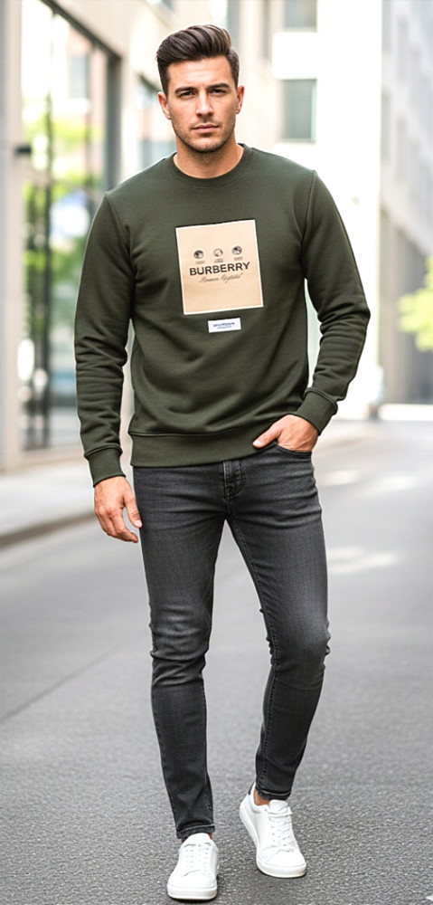 Толстовка мужская зеленая купить в Интернет-магазине Садовод База - цена 1100 руб Садовод интернет-каталог