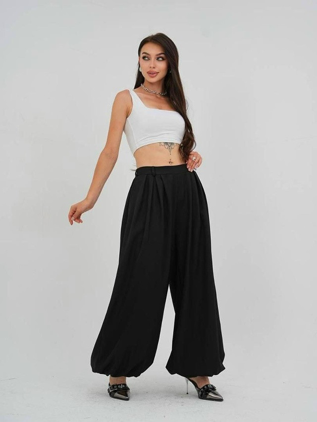 Женские брюки черные купить в Интернет-магазине Садовод База - цена 1400 руб Садовод интернет-каталог