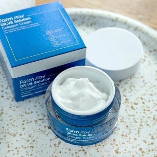 Крем для лица с коллагеном FarmStay Dr-V8 Solution Collagen Cream 50ml (125) САДОВОД официальный интернет-каталог
