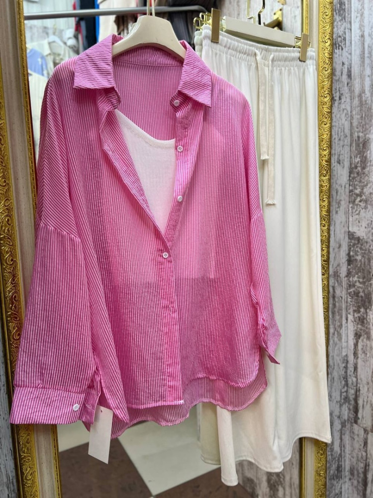 Женская рубашка розовая купить в Интернет-магазине Садовод База - цена 1550 руб Садовод интернет-каталог