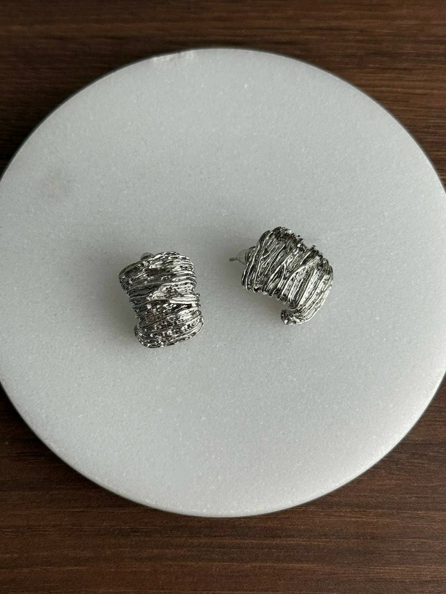 Серьги «Мятые» купить в Интернет-магазине Садовод База - цена 150 руб Садовод интернет-каталог