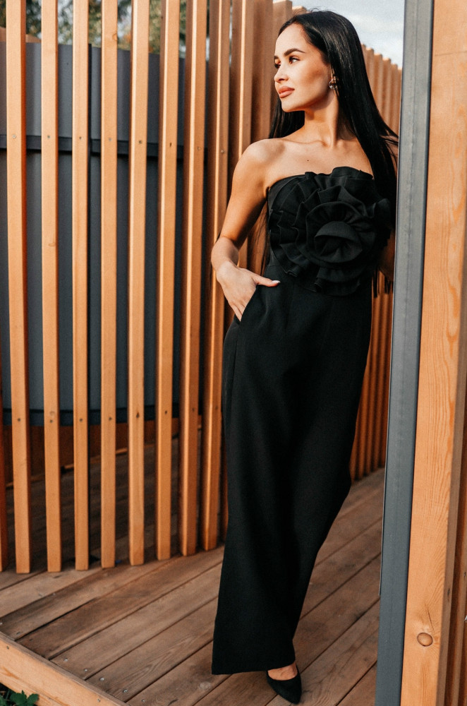 Женский комбинезон черный купить в Интернет-магазине Садовод База - цена 500 руб Садовод интернет-каталог