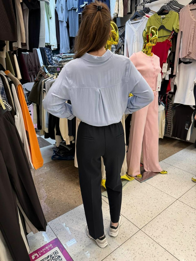 Женские брюки синие купить в Интернет-магазине Садовод База - цена 1500 руб Садовод интернет-каталог