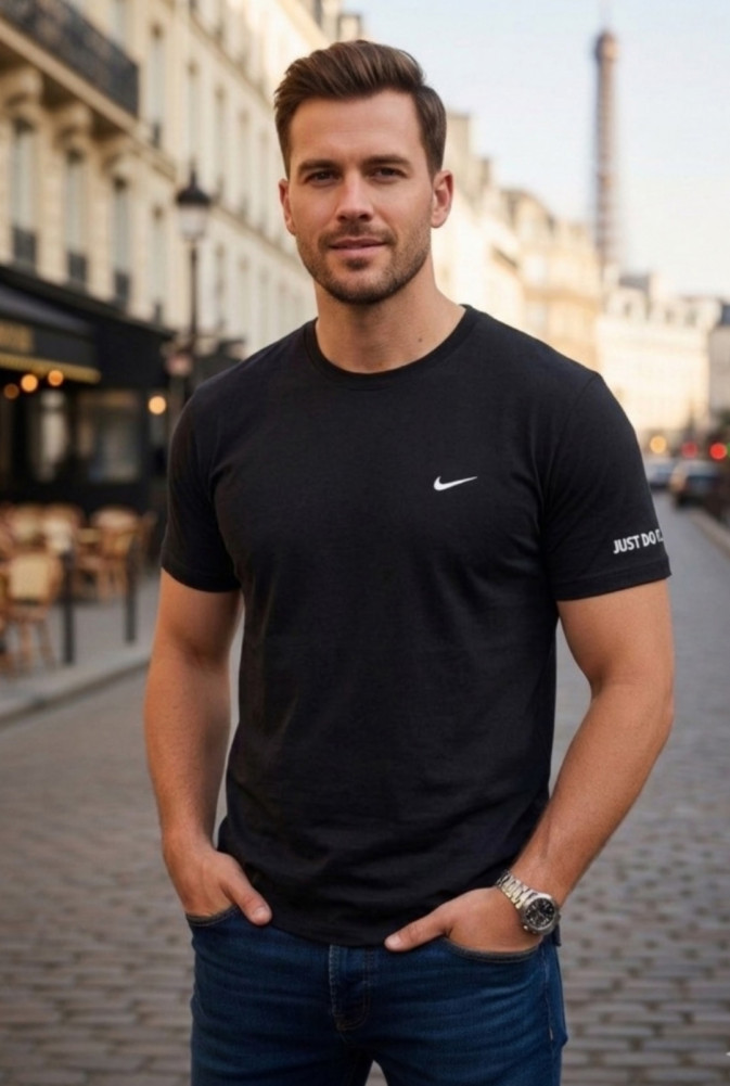 Мужская футболка черная купить в Интернет-магазине Садовод База - цена 850 руб Садовод интернет-каталог