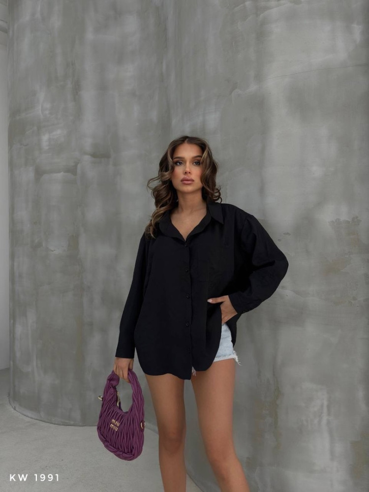 Женская рубашка черная купить в Интернет-магазине Садовод База - цена 1450 руб Садовод интернет-каталог