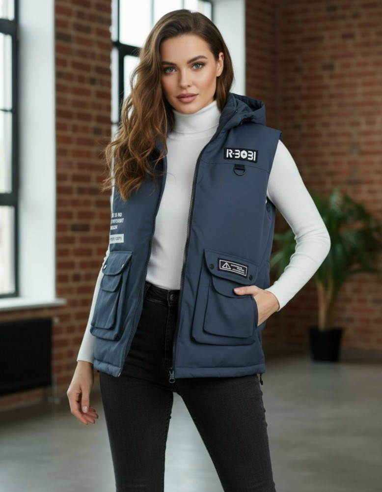 Жилетка синяя купить в Интернет-магазине Садовод База - цена 699 руб Садовод интернет-каталог