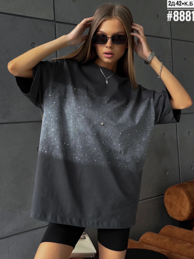 Женская футболка темно-серая купить в Интернет-магазине Садовод База - цена 700 руб Садовод интернет-каталог