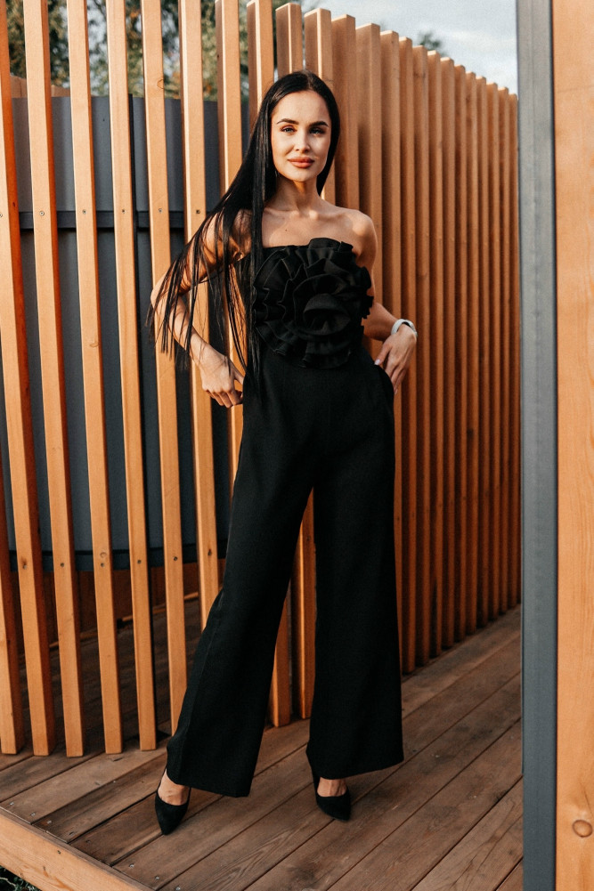 Женский комбинезон черный купить в Интернет-магазине Садовод База - цена 500 руб Садовод интернет-каталог