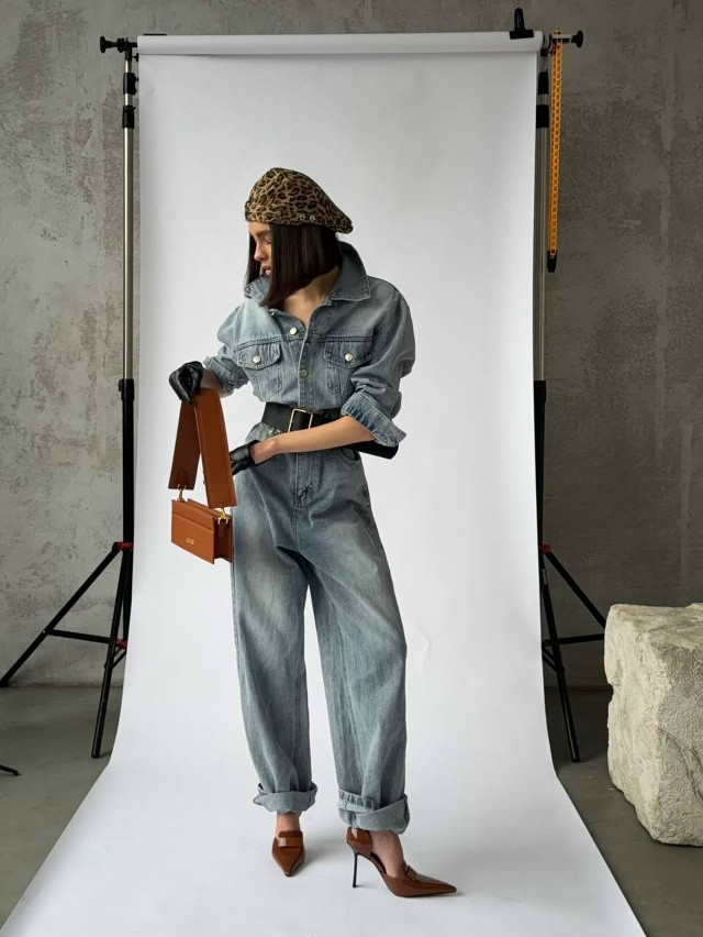 Женский комбинезон синий купить в Интернет-магазине Садовод База - цена 5000 руб Садовод интернет-каталог