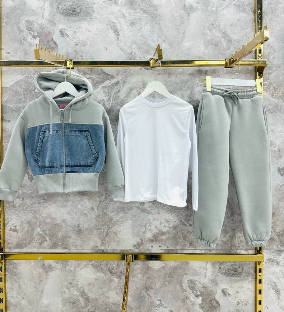 Детский костюм серый купить в Интернет-магазине Садовод База - цена 2299 руб Садовод интернет-каталог