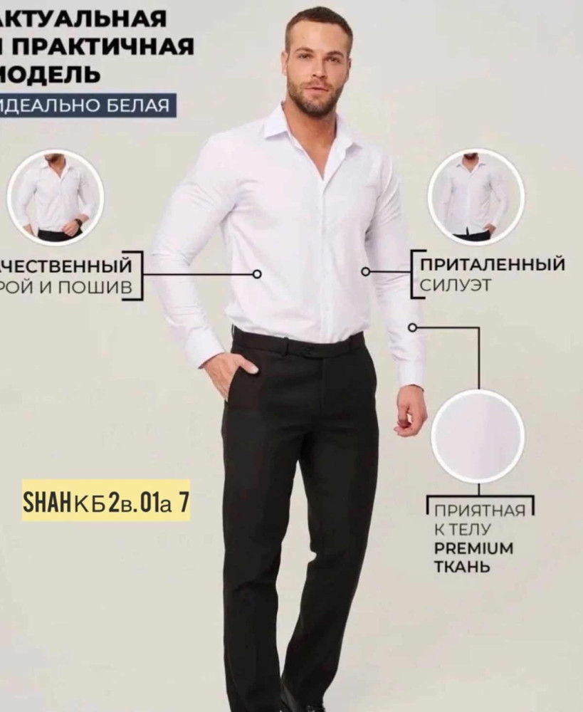 Рубашка для мужчин, хлопок купить в Интернет-магазине Садовод База - цена 900 руб Садовод интернет-каталог