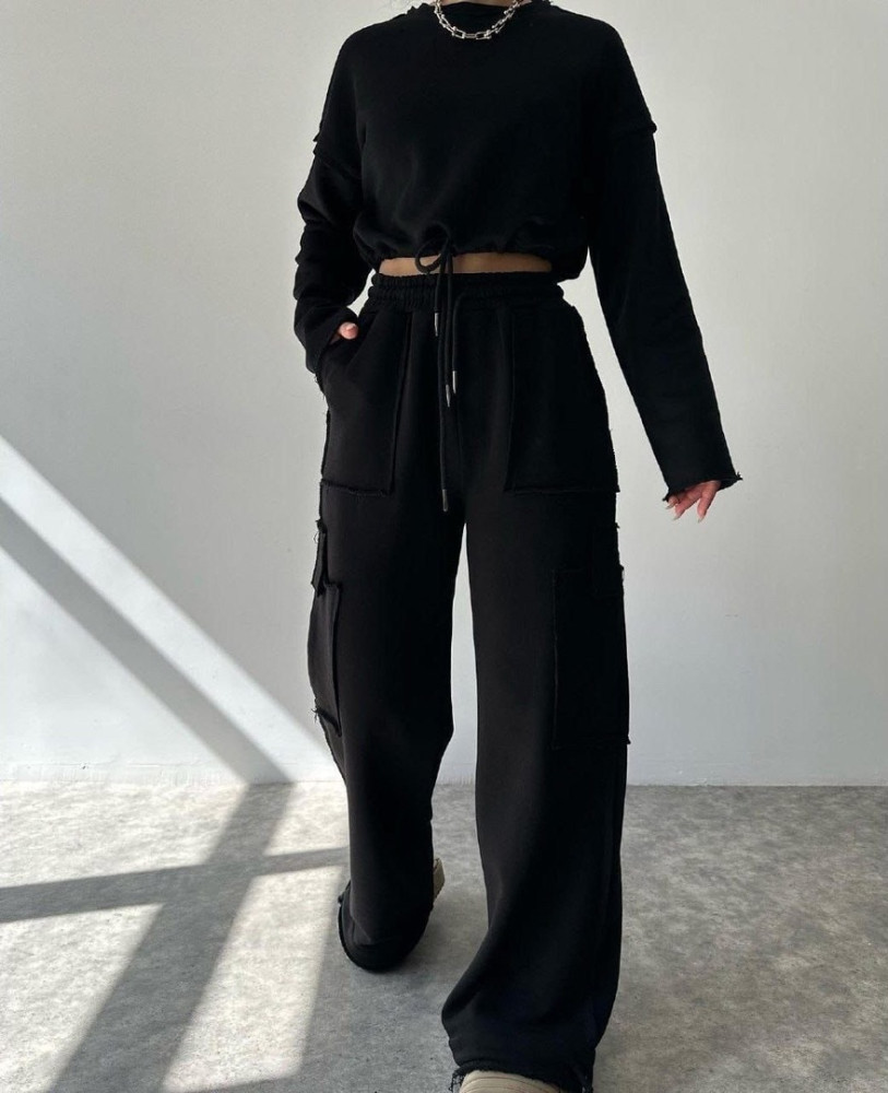 Спортивный женский костюм черный купить в Интернет-магазине Садовод База - цена 1700 руб Садовод интернет-каталог