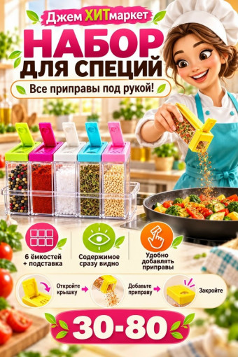Набор для специй на подставке САДОВОД официальный интернет-каталог