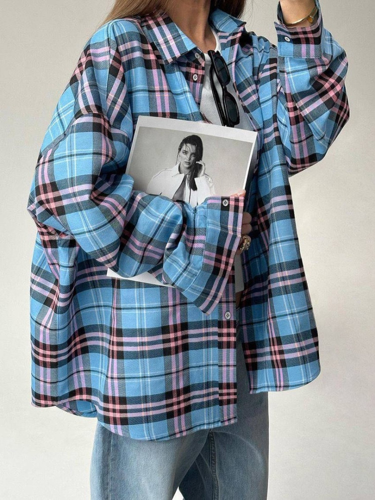 Женская рубашка синяя купить в Интернет-магазине Садовод База - цена 1700 руб Садовод интернет-каталог
