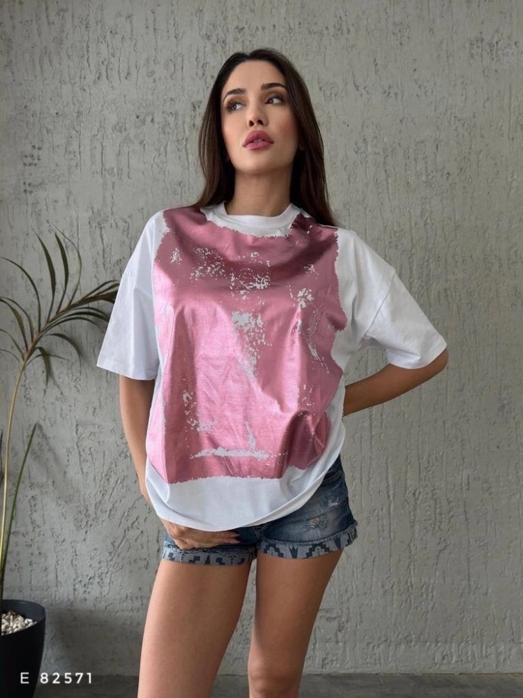 Женская футболка розовая купить в Интернет-магазине Садовод База - цена 800 руб Садовод интернет-каталог