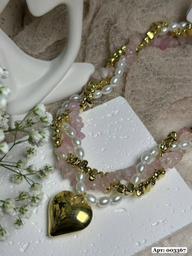 🫐 Массивное колье с розовым кварцем САДОВОД официальный интернет-каталог