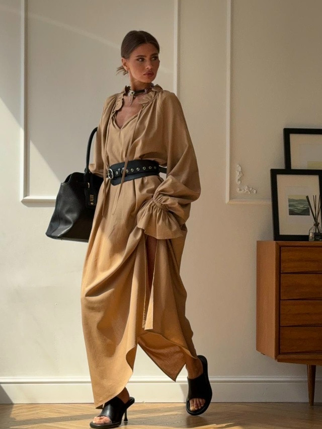 Платье бежевое купить в Интернет-магазине Садовод База - цена 3600 руб Садовод интернет-каталог