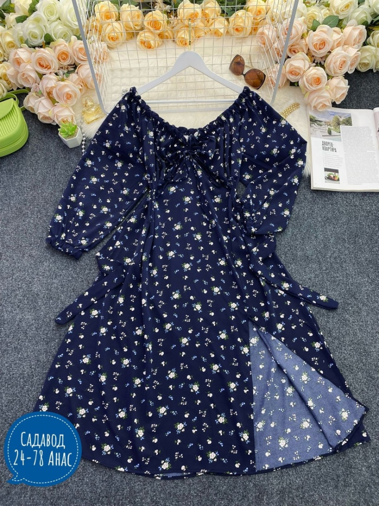 Платье темно-синее купить в Интернет-магазине Садовод База - цена 800 руб Садовод интернет-каталог