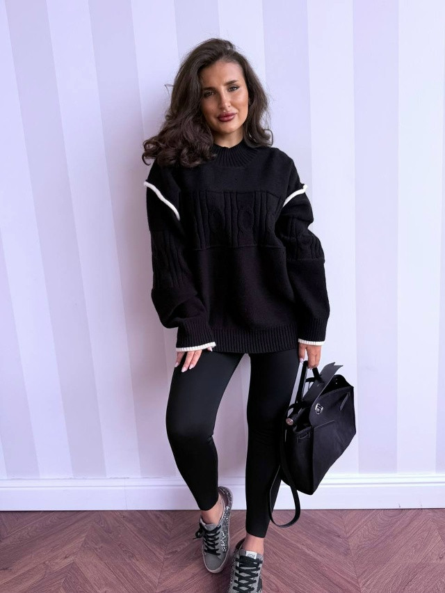 Свитер женский черный купить в Интернет-магазине Садовод База - цена 1600 руб Садовод интернет-каталог