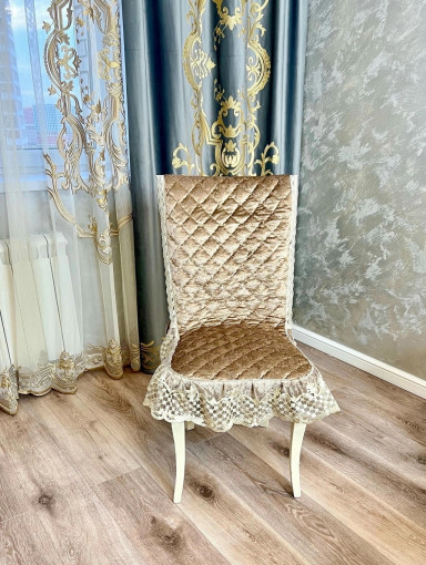 Чехлы на стулья стеганные с кружевом САДОВОД официальный интернет-каталог