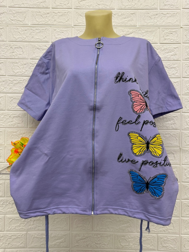 Женская футболка фиолетовая купить в Интернет-магазине Садовод База - цена 800 руб Садовод интернет-каталог