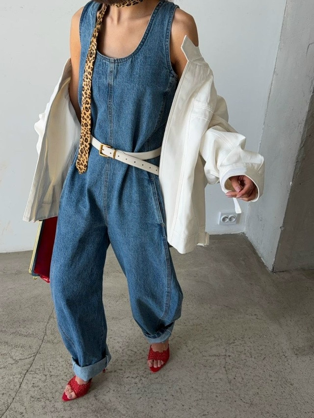 Женский комбинезон синий купить в Интернет-магазине Садовод База - цена 3600 руб Садовод интернет-каталог