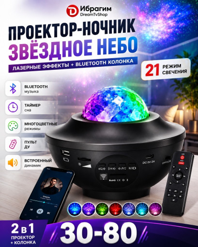 Проектор-ночник «Звёздное небо» САДОВОД официальный интернет-каталог