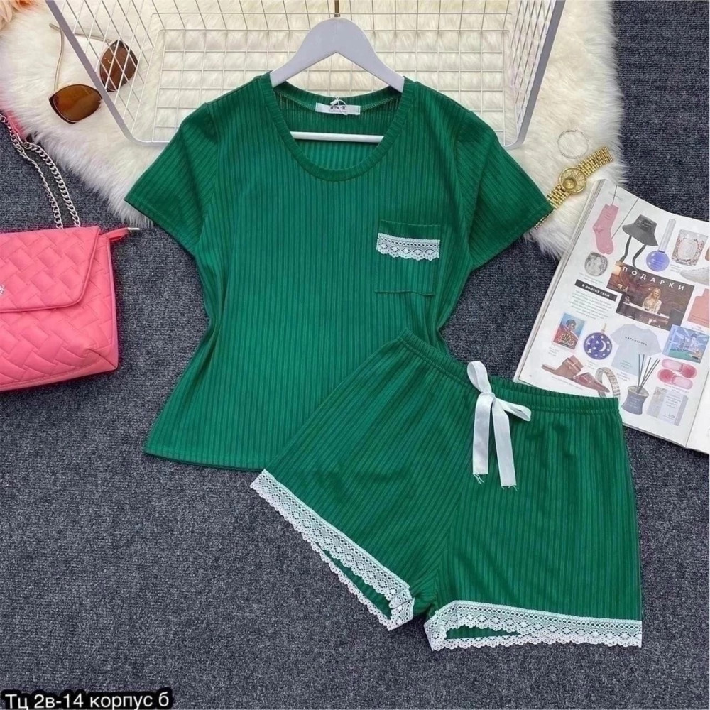 Пижама зеленая купить в Интернет-магазине Садовод База - цена 450 руб Садовод интернет-каталог