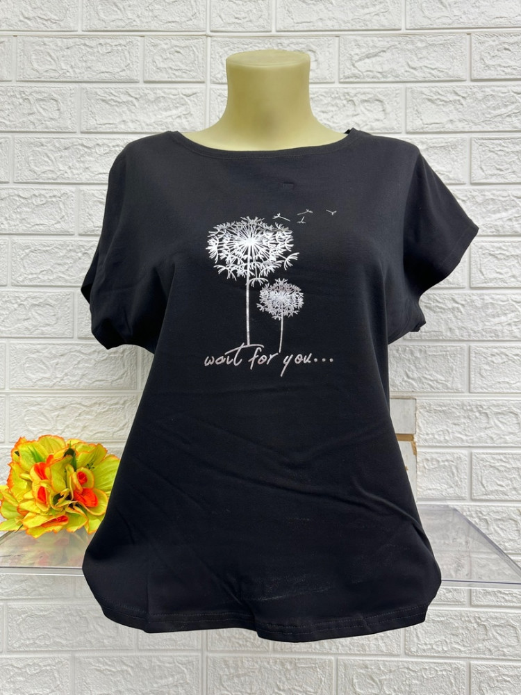 Женская футболка черная купить в Интернет-магазине Садовод База - цена 450 руб Садовод интернет-каталог