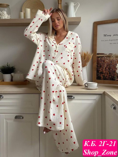 Пижама из натурального муслина по привлекательной цене САДОВОД официальный интернет-каталог