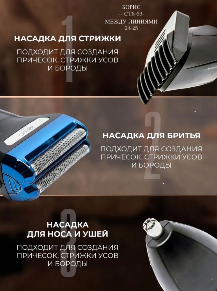 PLALZDS PL-8820 Триммер для бороды, усов, стрижки волос, носа и ушей 3 в 1🔻 купить в Интернет-магазине Садовод База - цена 450 руб Садовод интернет-каталог