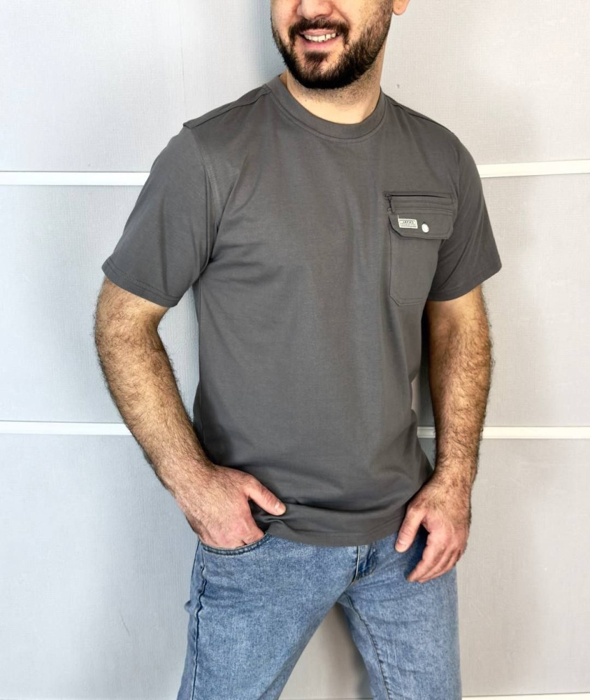 Мужская футболка темно-серая купить в Интернет-магазине Садовод База - цена 650 руб Садовод интернет-каталог