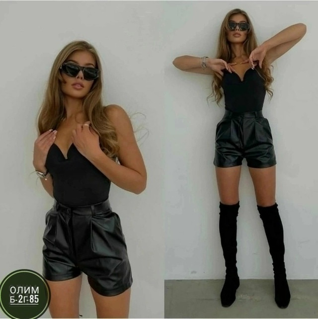 Шорты, эко-кожа