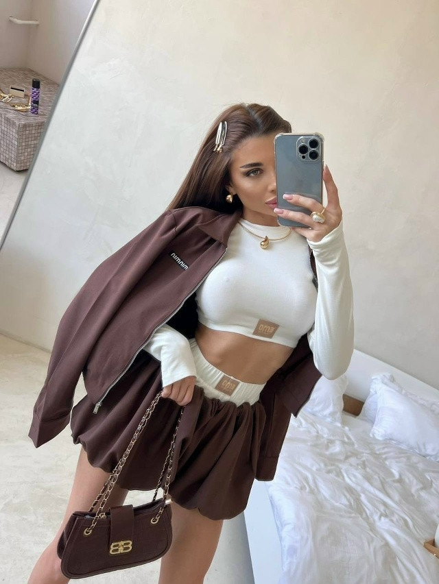 Женский костюм коричневый купить в Интернет-магазине Садовод База - цена 2300 руб Садовод интернет-каталог