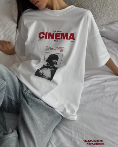 Топовая футболка с принтом CINEMA САДОВОД официальный интернет-каталог