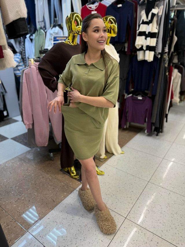 Женский костюм зеленый купить в Интернет-магазине Садовод База - цена 1500 руб Садовод интернет-каталог