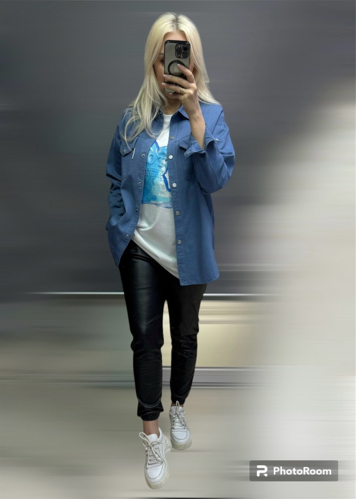 Женская рубашка синяя купить в Интернет-магазине Садовод База - цена 1400 руб Садовод интернет-каталог
