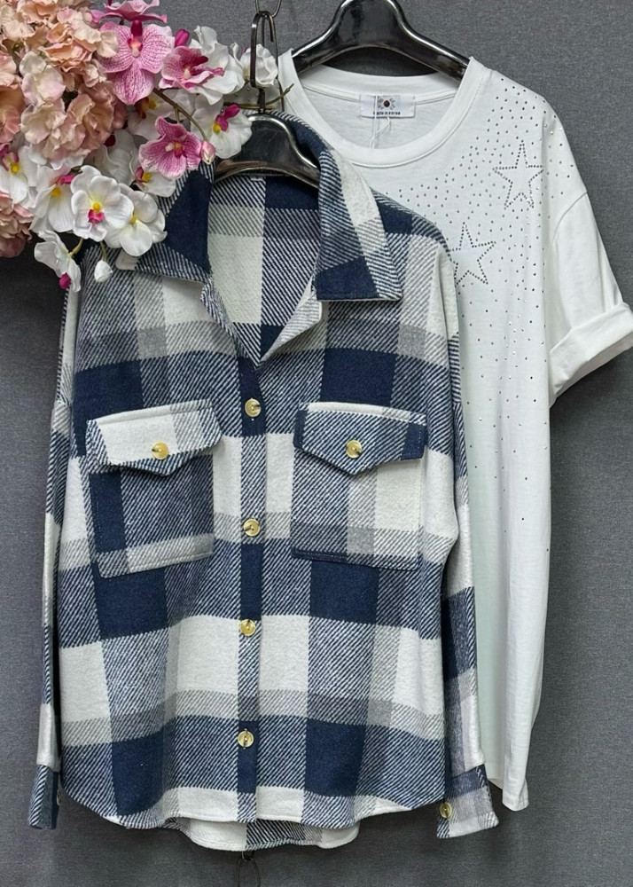 Женская рубашка синяя купить в Интернет-магазине Садовод База - цена 1200 руб Садовод интернет-каталог