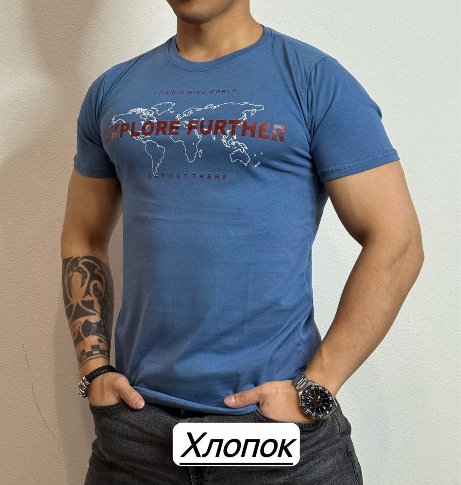 Футболка для мужчин, хлопок купить в Интернет-магазине Садовод База - цена 200 руб Садовод интернет-каталог