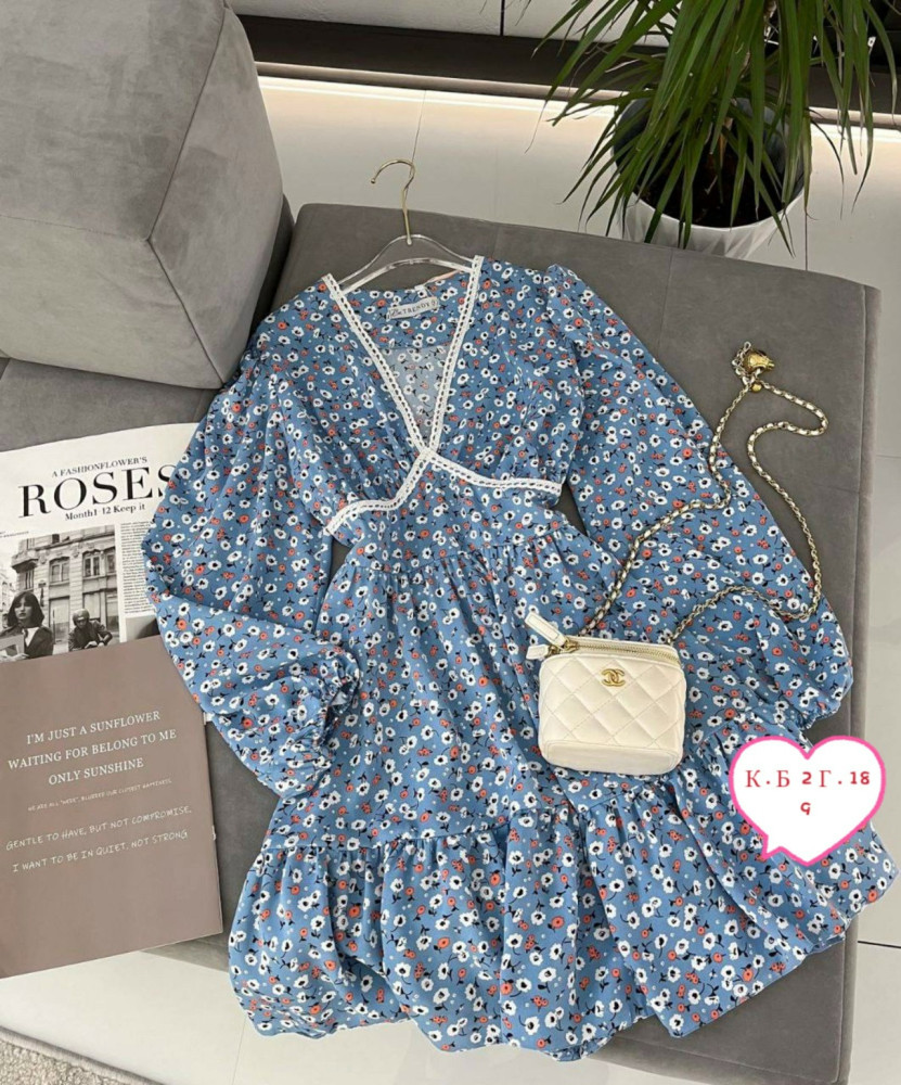 Платье синее