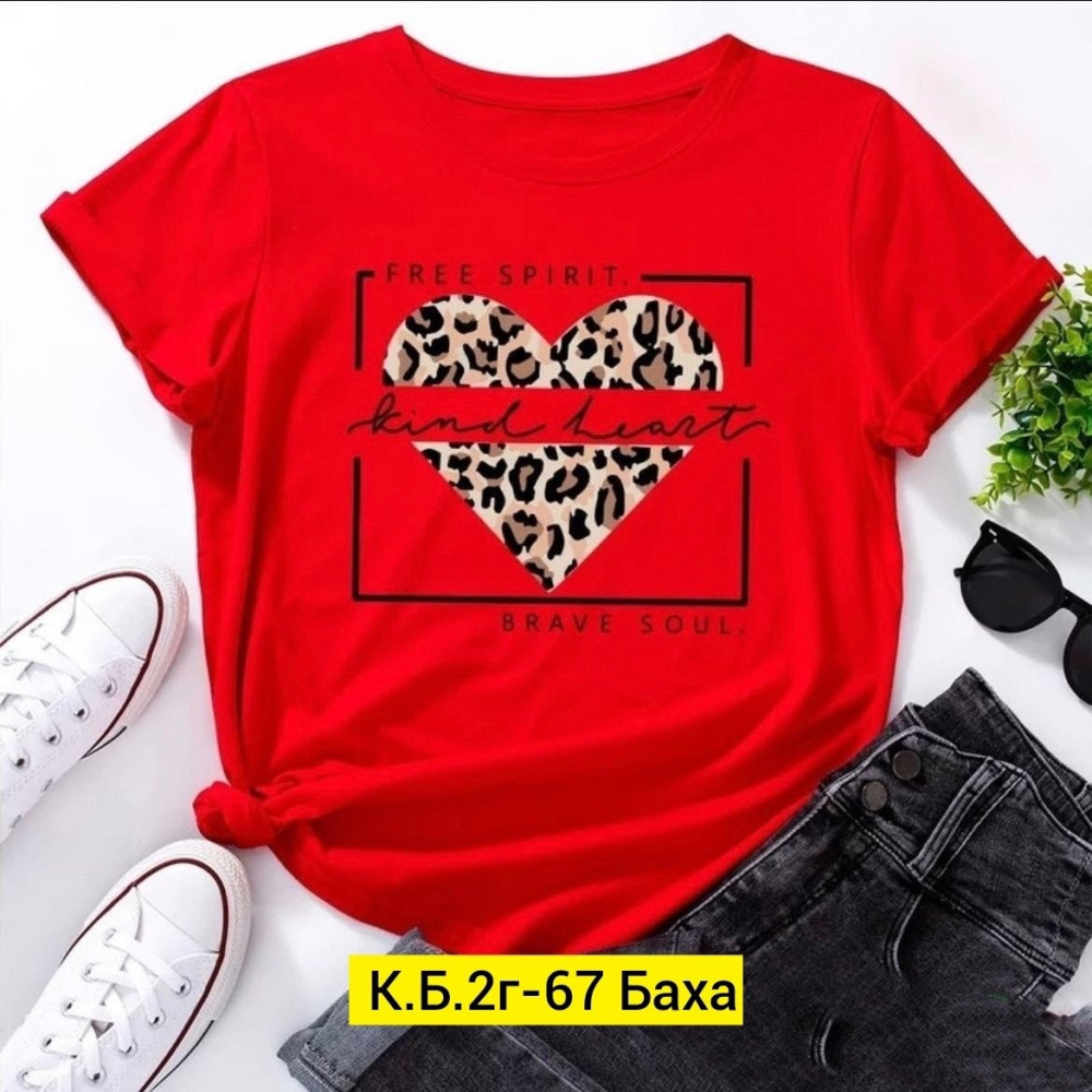 Женская футболка красная купить в Интернет-магазине Садовод База - цена 250 руб Садовод интернет-каталог