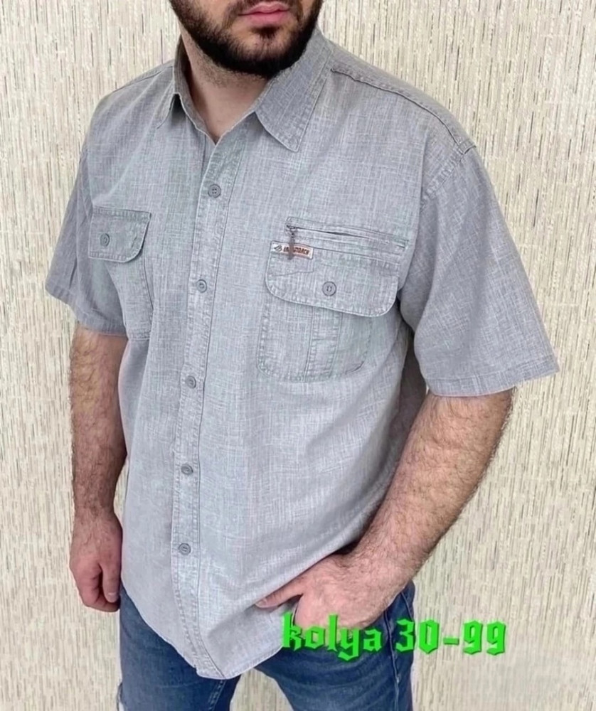Мужская рубашка светло-серая купить в Интернет-магазине Садовод База - цена 400 руб Садовод интернет-каталог