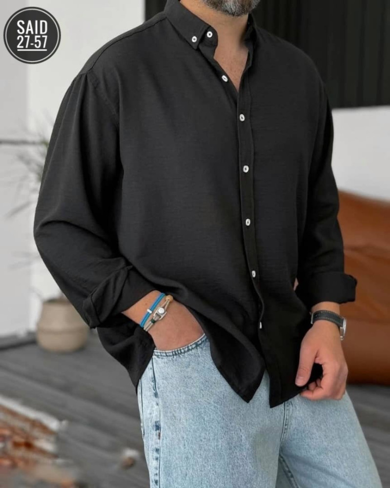 Мужская рубашка черная купить в Интернет-магазине Садовод База - цена 700 руб Садовод интернет-каталог