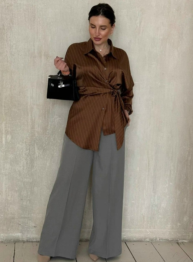 Женские брюки серые купить в Интернет-магазине Садовод База - цена 1550 руб Садовод интернет-каталог