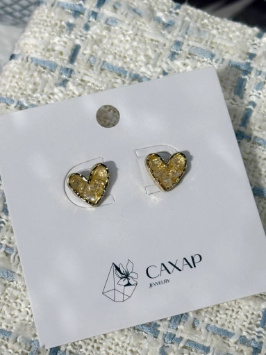 Серьги «Хрустальное сердце» САДОВОД официальный интернет-каталог